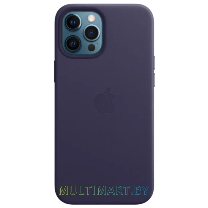 Чехол для телефона Apple MagSafe Leather для iPhone 12 Pro Max (темно-фиолетовый)